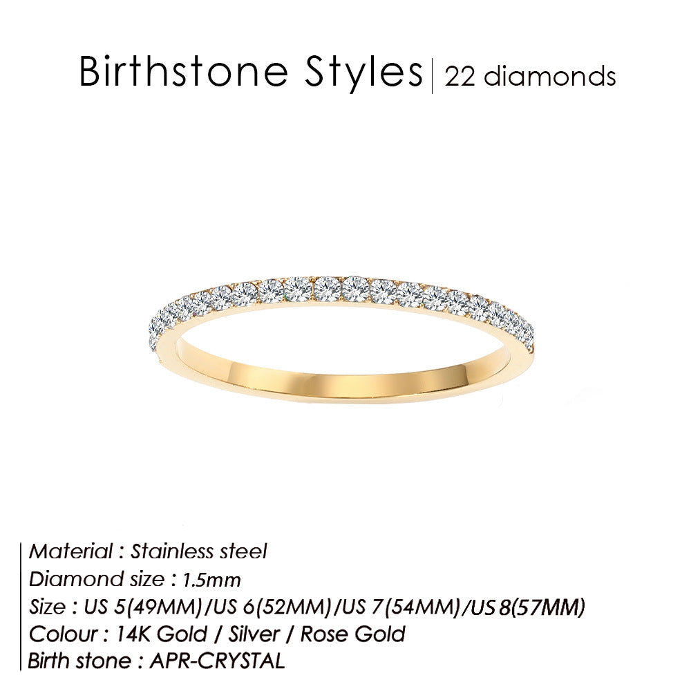 Birthstone Ring - Pick your month