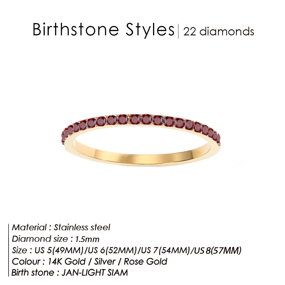 Birthstone Ring - Pick your month