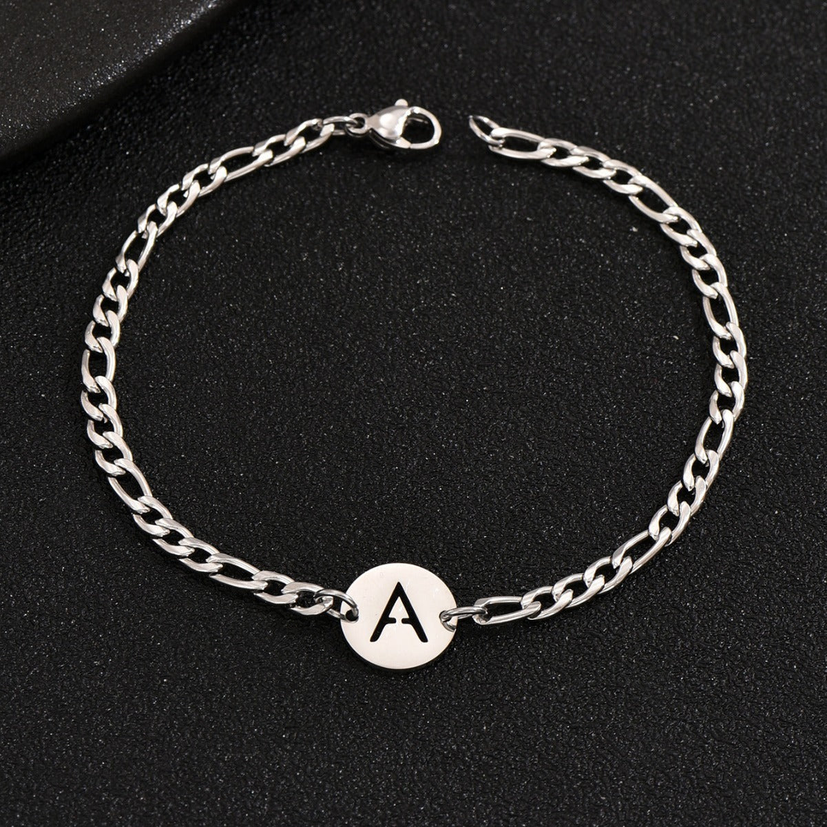 Round Letter Bracelet