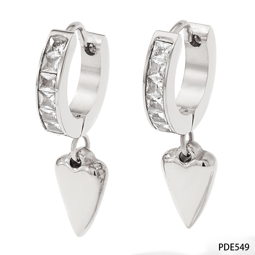 Diamond peak earrings