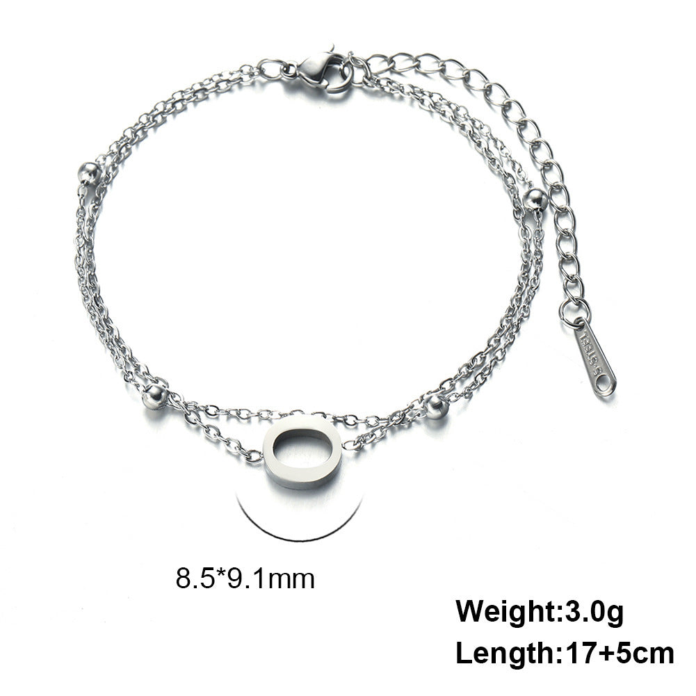 Letter Double Chain Bracelet