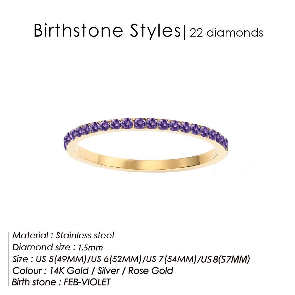 Birthstone Ring - Pick your month