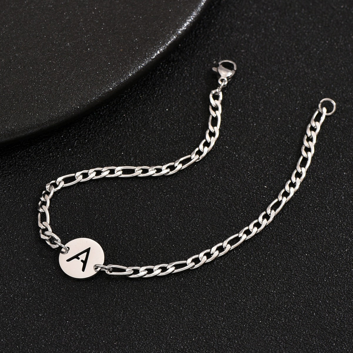 Round Letter Bracelet