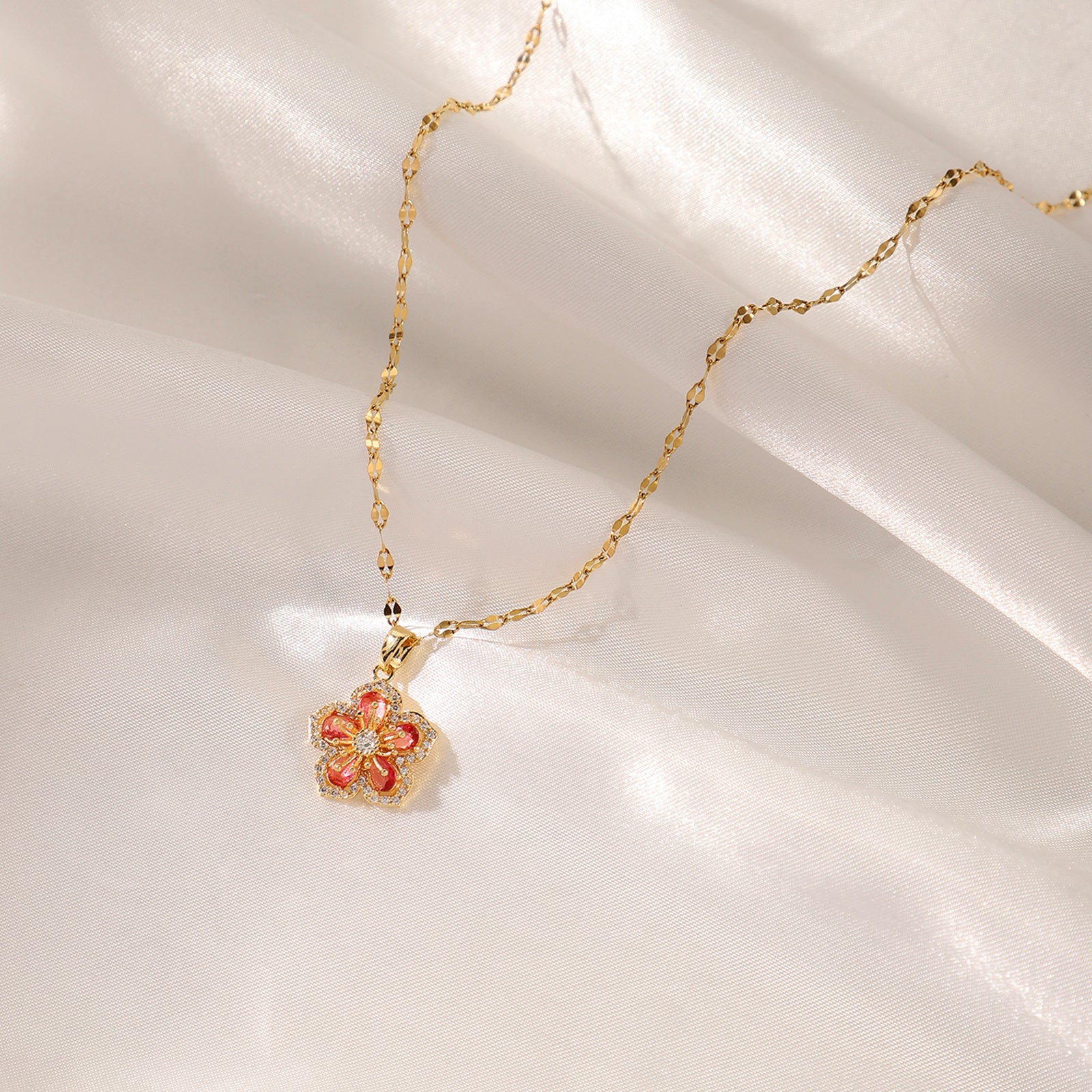 Crystal Flower Necklace