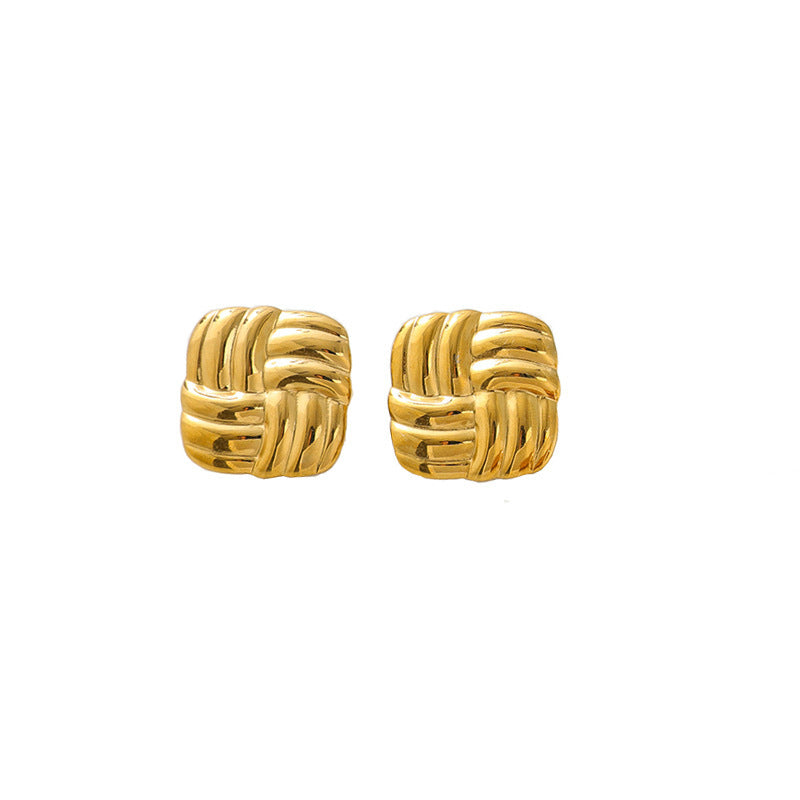 Waffle earrings