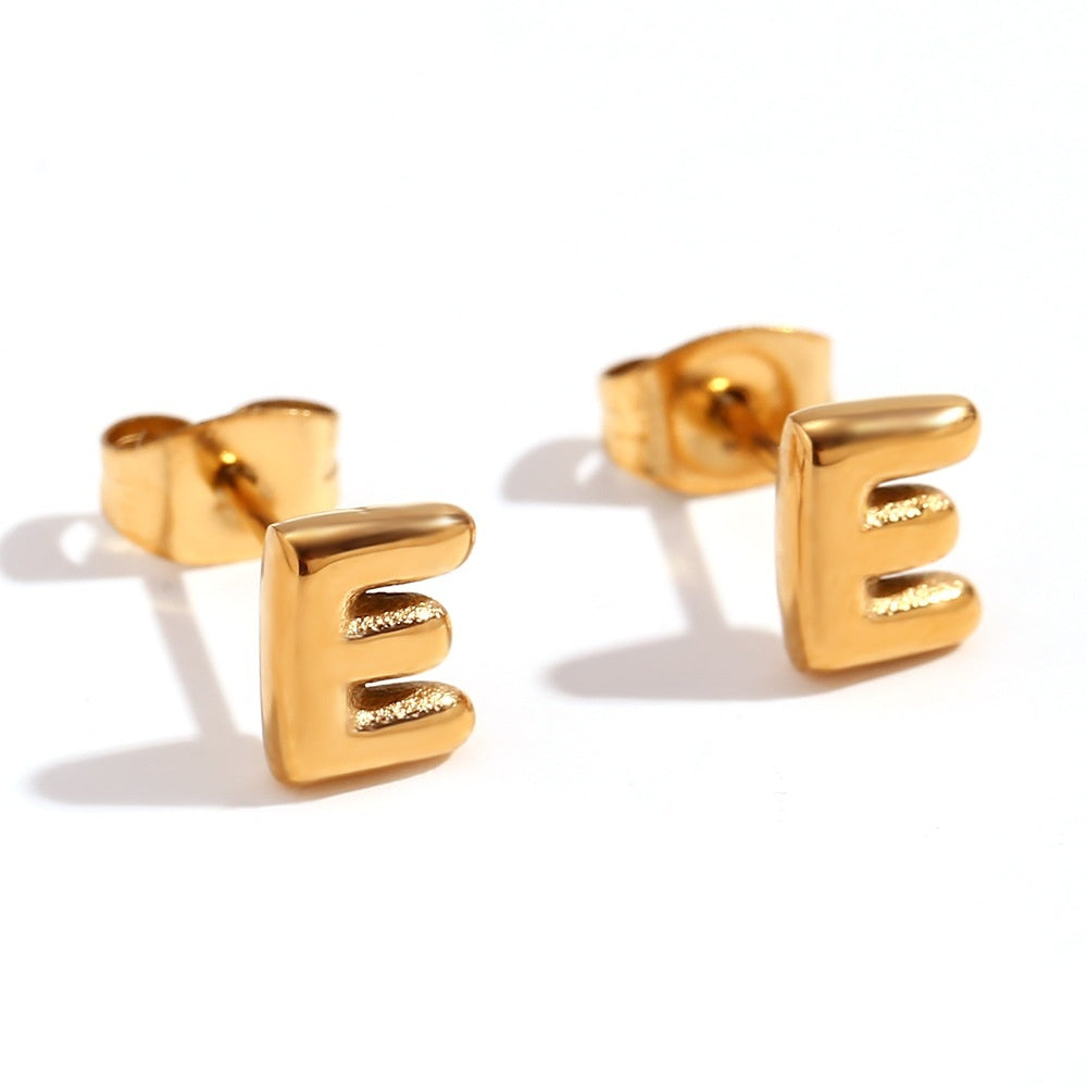 Mini Bubble Letter Earrings