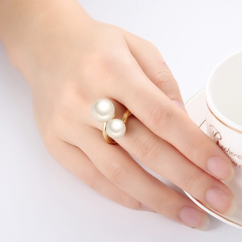 Dubble Pearl Ring