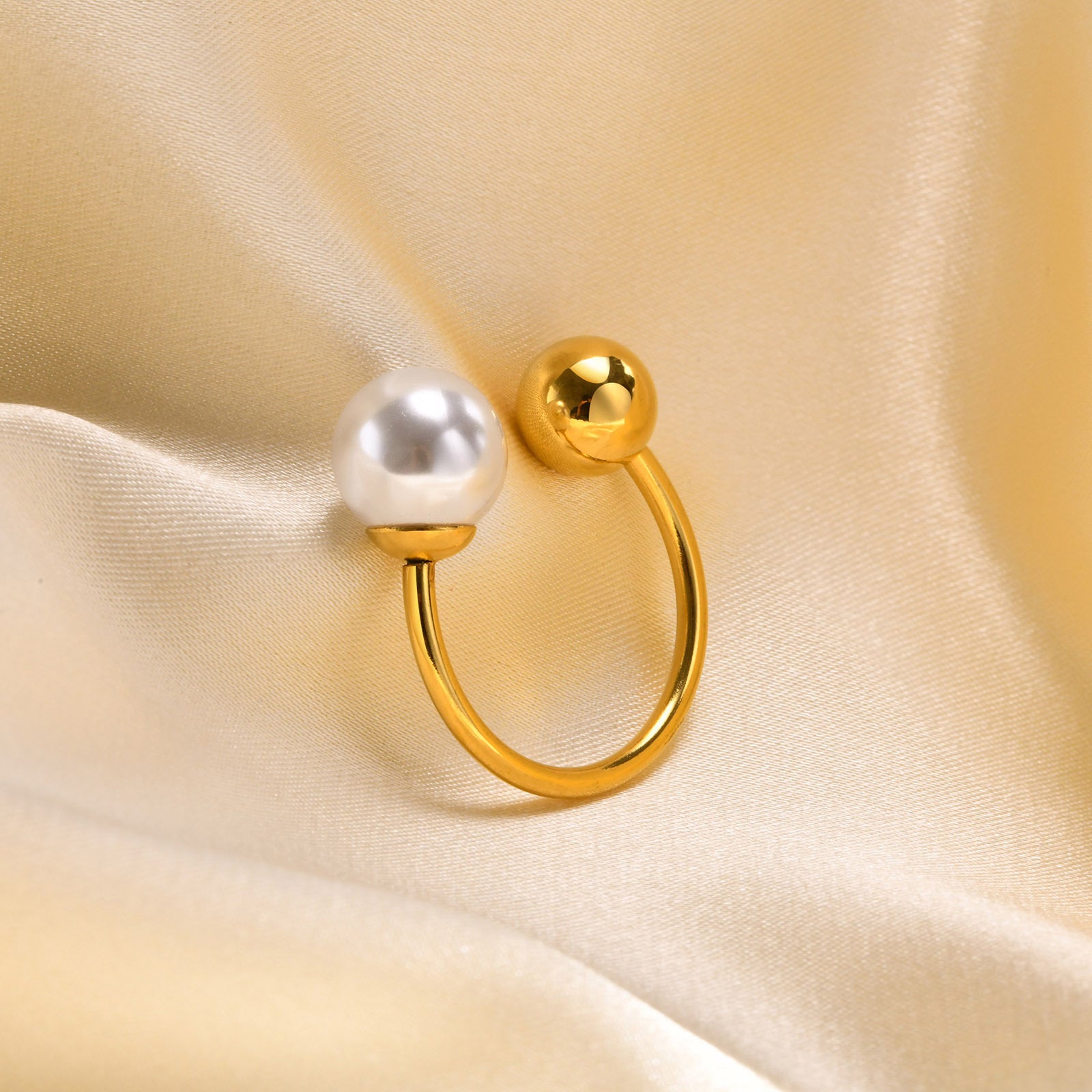 Gold Pearl Ring