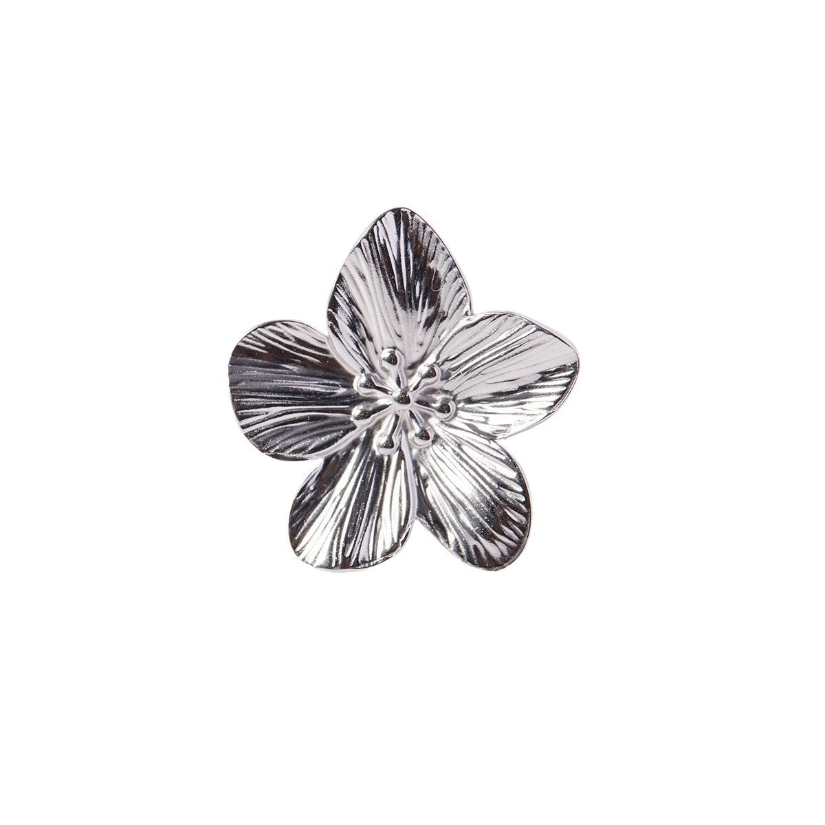 Flower ring silver