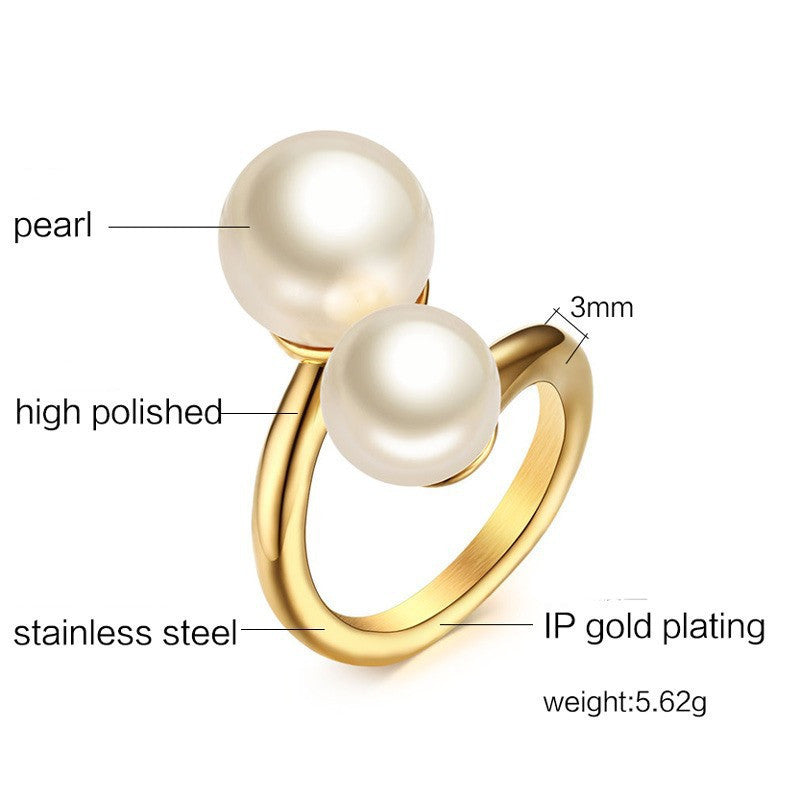 Dubble Pearl Ring