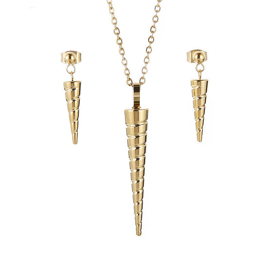 Earring and necklace peak set