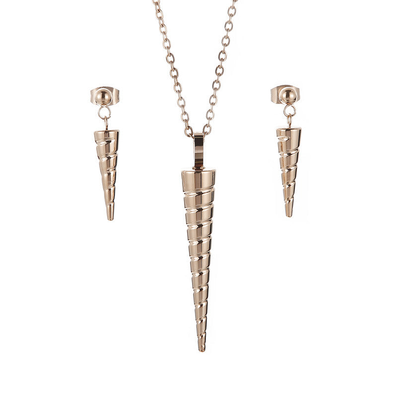 Earring and necklace peak set