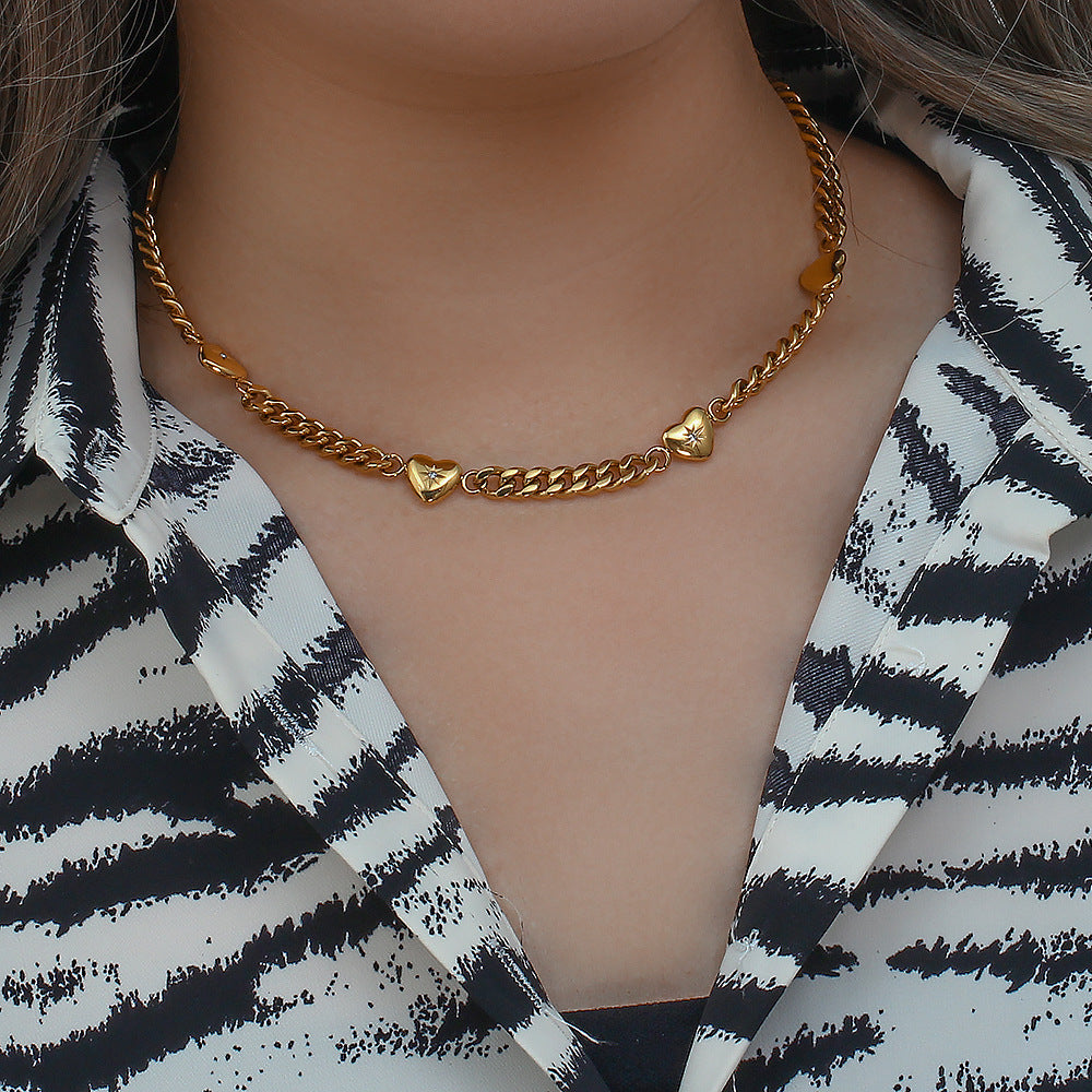 Heart chain necklace